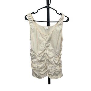 Legacy Ivory Ruched Sleeveless Plus Size Top Sz 1X